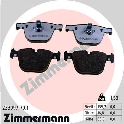 Otto Zimmermann 23309.970.1 Brake Pad Set, disc brake 233099701: Buy near me at 2407.PL in Poland at an Affordable price!