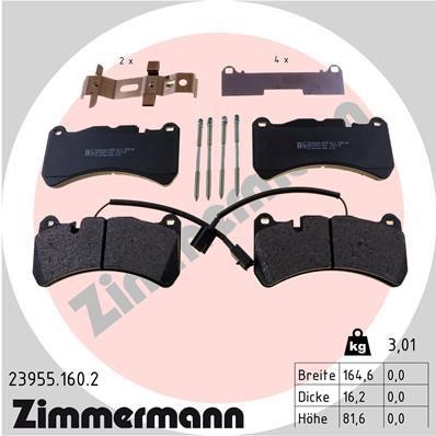 Otto Zimmermann 23955.160.2 Brake Pad Set, disc brake 239551602: Buy near me in Poland at 2407.PL - Good price!