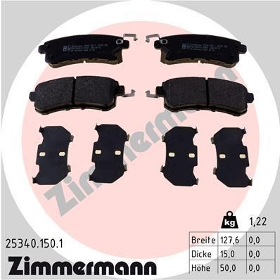 Otto Zimmermann 25340.150.1 Brake Pad Set, disc brake 253401501: Buy near me in Poland at 2407.PL - Good price!