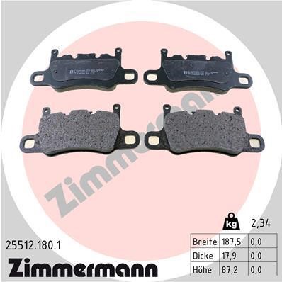 Otto Zimmermann 25512.180.1 Brake Pad Set, disc brake 255121801: Buy near me in Poland at 2407.PL - Good price!