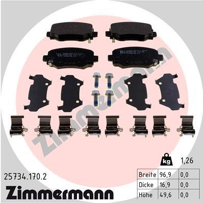 Otto Zimmermann 25734.170.2 Гальмівні колодки, комплект 257341702: Купити у Польщі - Добра ціна на 2407.PL!