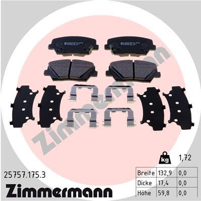 Otto Zimmermann 25757.175.3 Brake Pad Set, disc brake 257571753: Buy near me in Poland at 2407.PL - Good price!