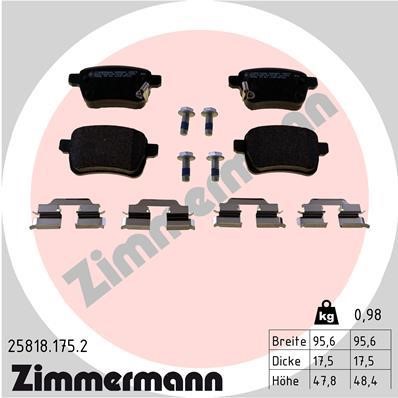 Otto Zimmermann 25818.175.2 Klocki hamulcowe, zestaw 258181752: Dobra cena w Polsce na 2407.PL - Kup Teraz!