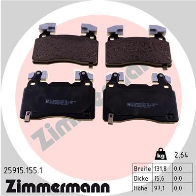 Otto Zimmermann 25915.155.1 Brake Pad Set, disc brake 259151551: Buy near me in Poland at 2407.PL - Good price!