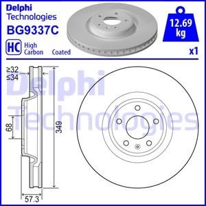 Delphi BG9337C Диск гальмівний передній вентильований BG9337C: Приваблива ціна - Купити у Польщі на 2407.PL!