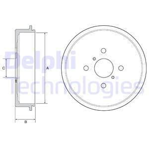 Delphi BF552 Brake drum BF552: Buy near me at 2407.PL in Poland at an Affordable price!