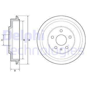 Delphi BF561 Brake drum BF561: Buy near me at 2407.PL in Poland at an Affordable price!