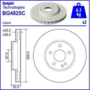 Delphi BG4825C Innenbelüftete Bremsscheibe vorne BG4825C: Kaufen Sie zu einem guten Preis in Polen bei 2407.PL!