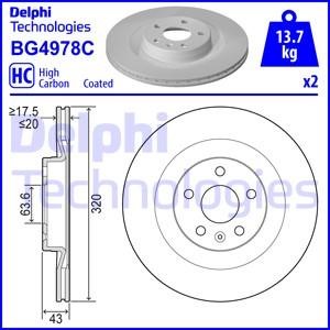 Delphi BG4978C Диск тормозной BG4978C: Отличная цена - Купить в Польше на 2407.PL!
