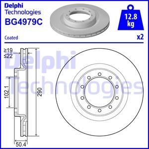 Delphi BG4979C Тормозной диск передний вентилируемый BG4979C: Отличная цена - Купить в Польше на 2407.PL!