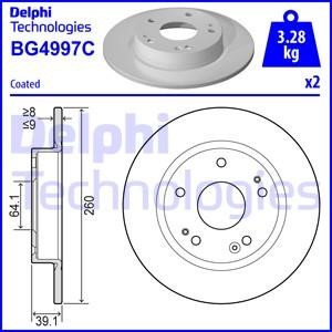 Delphi BG4997C Тормозной диск BG4997C: Купить в Польше - Отличная цена на 2407.PL!