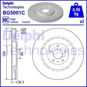 Delphi BG5001C Brake disc BG5001C: Buy near me at 2407.PL in Poland at an Affordable price!