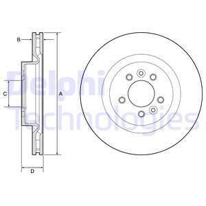 Delphi BG9204C Тормозной диск передний вентилируемый BG9204C: Отличная цена - Купить в Польше на 2407.PL!