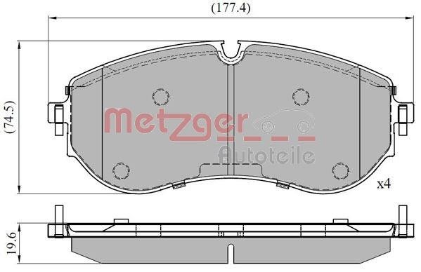 Metzger 1170898 Тормозные колодки дисковые, комплект 1170898: Отличная цена - Купить в Польше на 2407.PL!