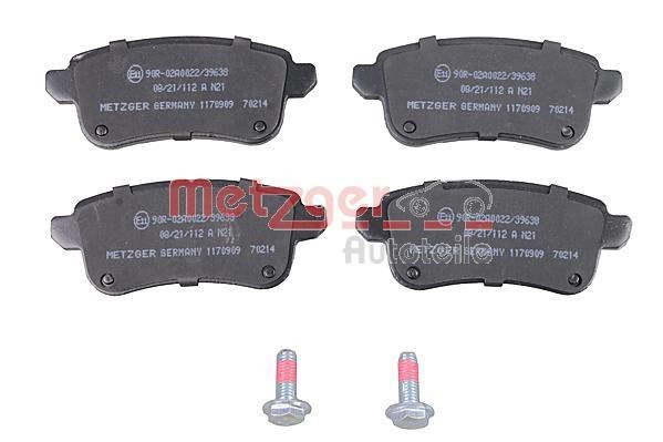 Metzger 1170909 Brake Pad Set, disc brake 1170909: Buy near me in Poland at 2407.PL - Good price!