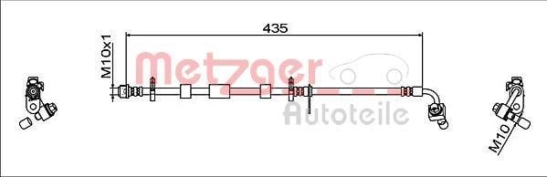 Metzger 4111929 Przewód hamulcowy elastyczny 4111929: Dobra cena w Polsce na 2407.PL - Kup Teraz!