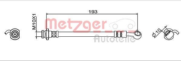 Metzger 4111951 Bremsschlauch 4111951: Kaufen Sie zu einem guten Preis in Polen bei 2407.PL!