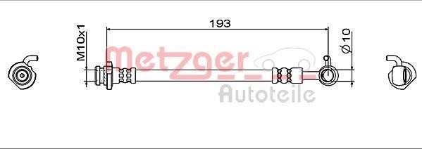 Metzger 4112005 Przewód hamulcowy elastyczny 4112005: Dobra cena w Polsce na 2407.PL - Kup Teraz!