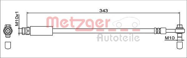 Metzger 4112042 Brake Hose 4112042: Buy near me in Poland at 2407.PL - Good price!