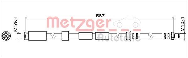 Metzger 4112075 Przewód hamulcowy elastyczny 4112075: Dobra cena w Polsce na 2407.PL - Kup Teraz!