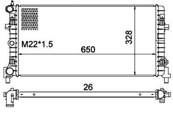 Magneti marelli 359000301340 Radiator, engine cooling 359000301340: Buy near me in Poland at 2407.PL - Good price!