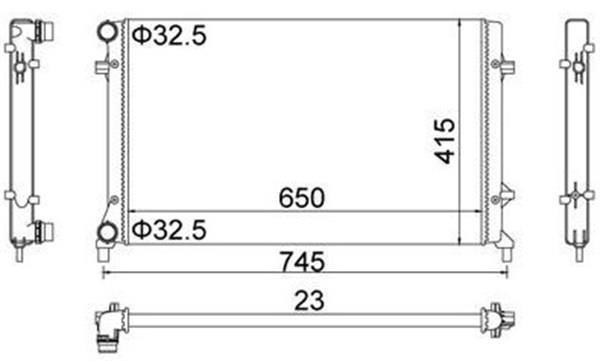 Magneti marelli 359000301430 Radiator, engine cooling 359000301430: Buy near me in Poland at 2407.PL - Good price!