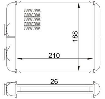 Magneti marelli 359000320010 Радиатор отопителя салона 359000320010: Отличная цена - Купить в Польше на 2407.PL!