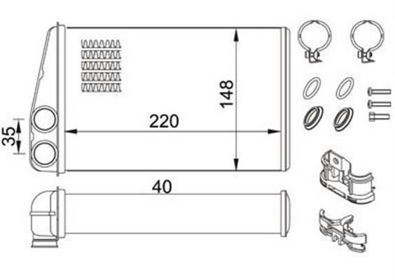 Magneti Marelli 359000391970 Wärmetauscher, innenraumheizung 359000391970: Kaufen Sie zu einem guten Preis in Polen bei 2407.PL!