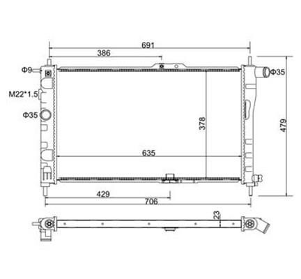 Magneti marelli 359000300480 Радиатор охлаждения двигателя 359000300480: Отличная цена - Купить в Польше на 2407.PL!