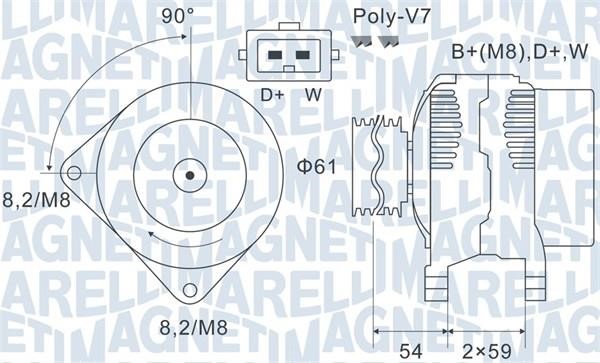 Magneti marelli 063731143010 Генератор 063731143010: Приваблива ціна - Купити у Польщі на 2407.PL!