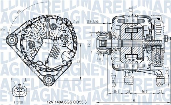 Magneti marelli 063731406710 Alternator 063731406710: Buy near me at 2407.PL in Poland at an Affordable price!