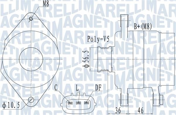 Magneti marelli 063732127010 Генератор 063732127010: Приваблива ціна - Купити у Польщі на 2407.PL!