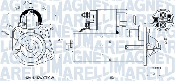 Magneti marelli 063721398010 Starter 063721398010: Buy near me at 2407.PL in Poland at an Affordable price!