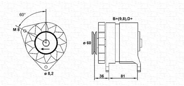 Magneti marelli 944356118010 Alternator 944356118010: Buy near me in Poland at 2407.PL - Good price!