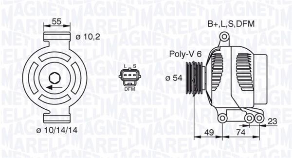 Magneti marelli 063730012010 Alternator 063730012010: Buy near me at 2407.PL in Poland at an Affordable price!
