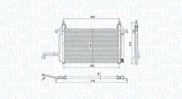 Magneti marelli 350203732000 Радиатор кондиционера (Конденсатор) 350203732000: Отличная цена - Купить в Польше на 2407.PL!