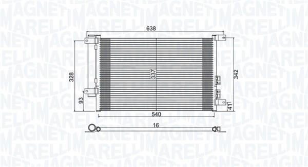 Magneti marelli 350203733000 Радиатор кондиционера (Конденсатор) 350203733000: Отличная цена - Купить в Польше на 2407.PL!