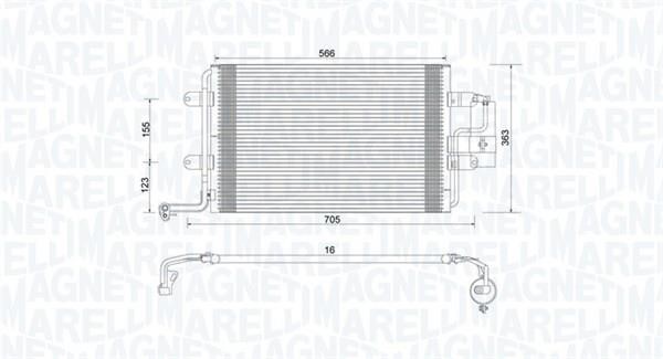 Magneti marelli 350203735000 Радиатор кондиционера (Конденсатор) 350203735000: Отличная цена - Купить в Польше на 2407.PL!