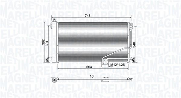 Magneti marelli 350203738000 Радиатор кондиционера (Конденсатор) 350203738000: Отличная цена - Купить в Польше на 2407.PL!
