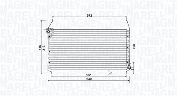 Magneti marelli 350203801000 Радиатор кондиционера (Конденсатор) 350203801000: Отличная цена - Купить в Польше на 2407.PL!