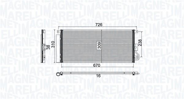 Magneti marelli 350203807000 Радиатор кондиционера (Конденсатор) 350203807000: Отличная цена - Купить в Польше на 2407.PL!