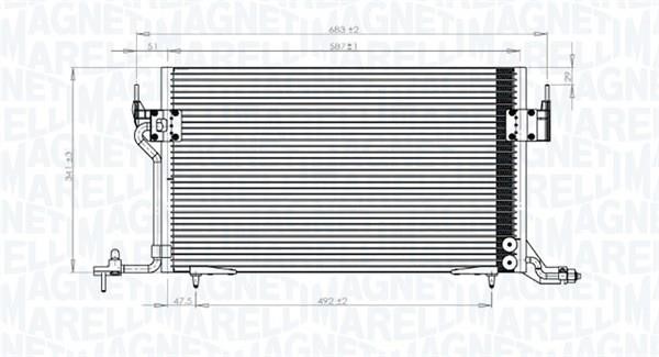 Magneti marelli 350203838000 Радиатор кондиционера (Конденсатор) 350203838000: Отличная цена - Купить в Польше на 2407.PL!