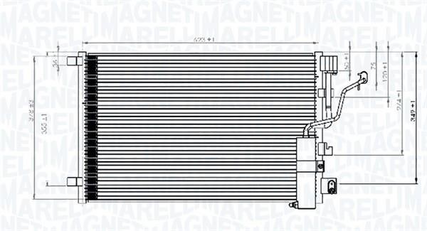 Magneti marelli 350203841000 Радиатор кондиционера (Конденсатор) 350203841000: Отличная цена - Купить в Польше на 2407.PL!