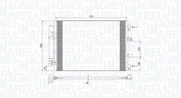 Magneti marelli 350203773000 Радиатор кондиционера (Конденсатор) 350203773000: Отличная цена - Купить в Польше на 2407.PL!