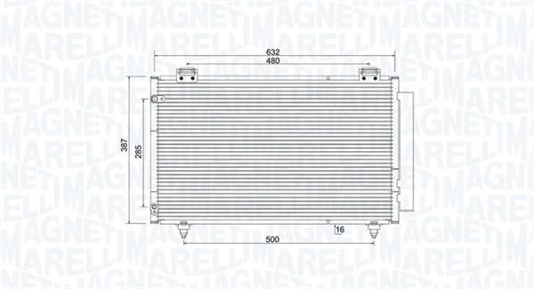 Magneti marelli 350203925000 Радиатор кондиционера (Конденсатор) 350203925000: Отличная цена - Купить в Польше на 2407.PL!