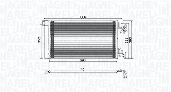 Magneti marelli 350203962000 Радиатор кондиционера (Конденсатор) 350203962000: Отличная цена - Купить в Польше на 2407.PL!