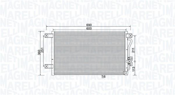 Magneti marelli 350203987000 Радиатор кондиционера (Конденсатор) 350203987000: Отличная цена - Купить в Польше на 2407.PL!
