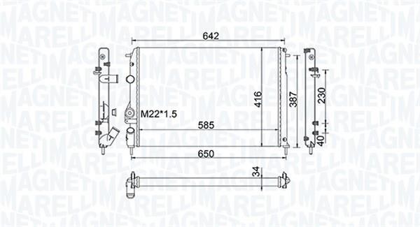 Magneti marelli 350213159400 Радиатор охлаждения двигателя 350213159400: Отличная цена - Купить в Польше на 2407.PL!