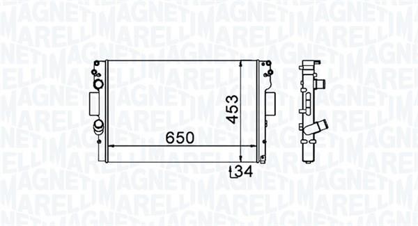 Magneti marelli 350213154000 Радиатор охлаждения двигателя 350213154000: Отличная цена - Купить в Польше на 2407.PL!