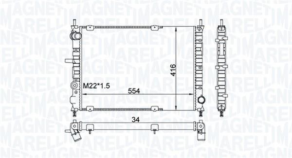 Magneti marelli 350213154300 Радіатор охолодження двигуна 350213154300: Купити у Польщі - Добра ціна на 2407.PL!